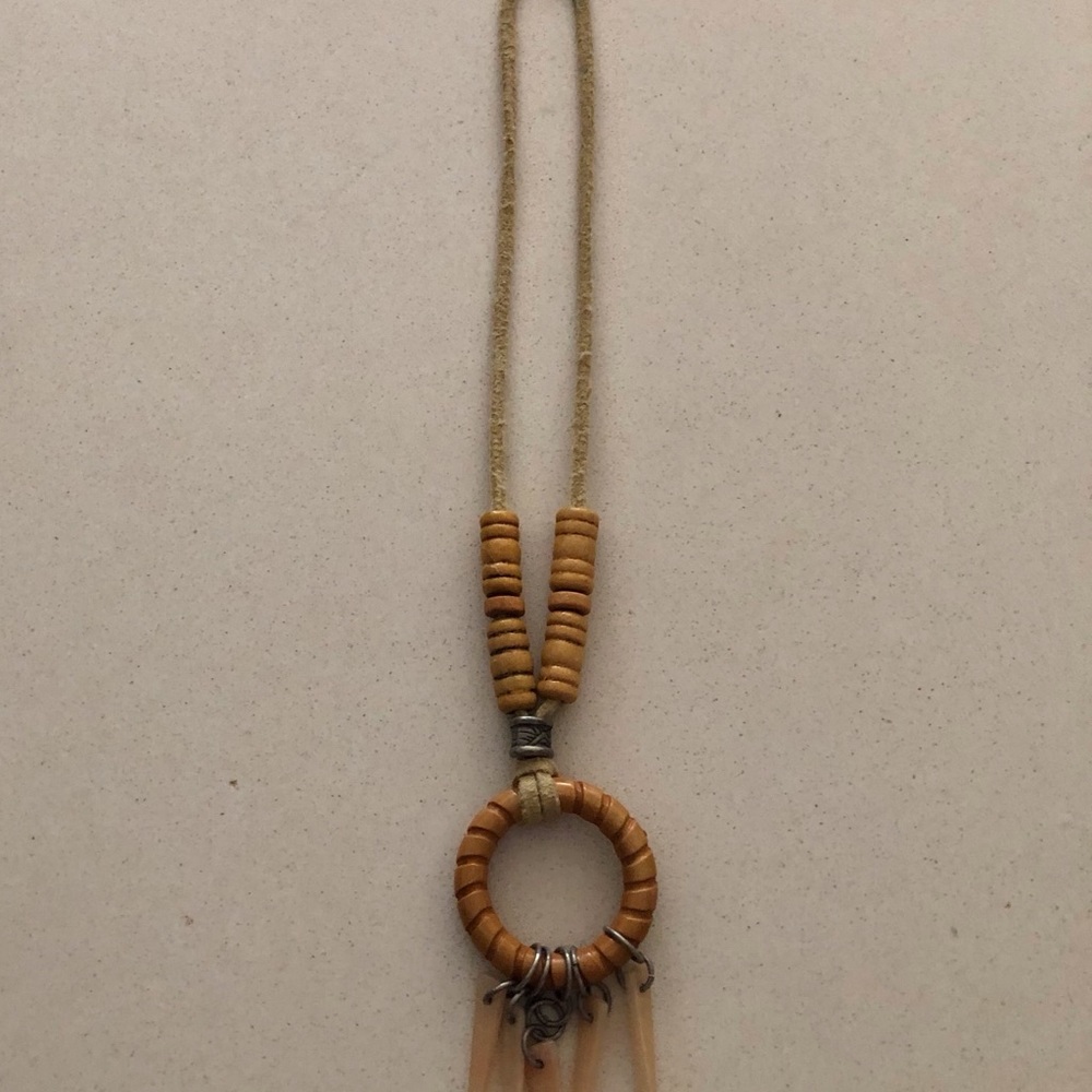 Suede vintage nature necklace